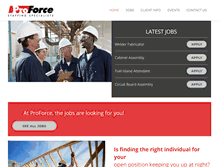 Tablet Screenshot of proforceservices.com